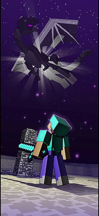 Epic Minecraft The End minecraft dragon HD phone wallpaper  Pxfuel