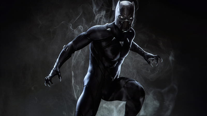 Black Panther Marvel Superhero, black-panther, superheroes, marvel, artstation, HD wallpaper