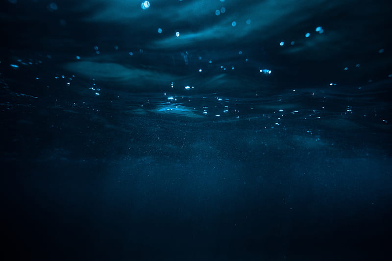 water, underwater, depth, blue, HD wallpaper