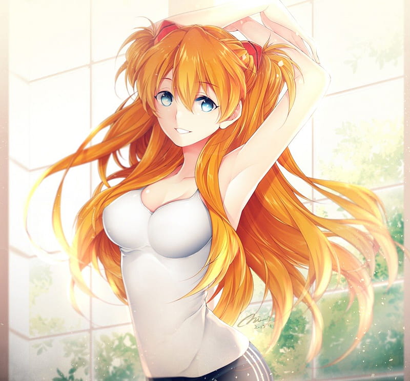 Anime Girl Animal Ears Long Hair Orange Hair Tail HD wallpaper   Peakpx