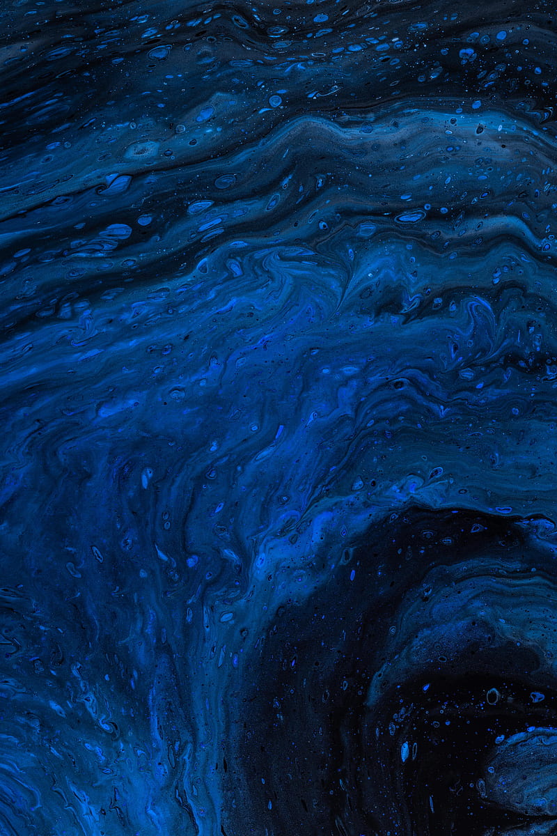 paint, stains, blue, mixing, liquid, HD phone wallpaper