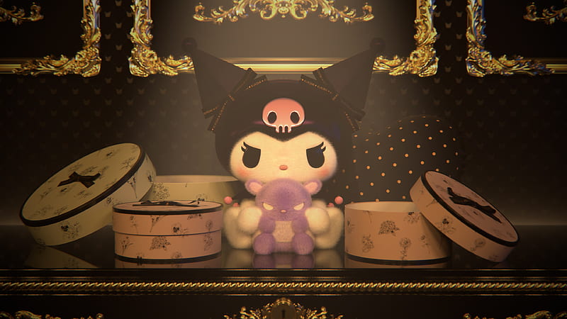 Kuromi (Onegai My Melody) and Background, HD wallpaper