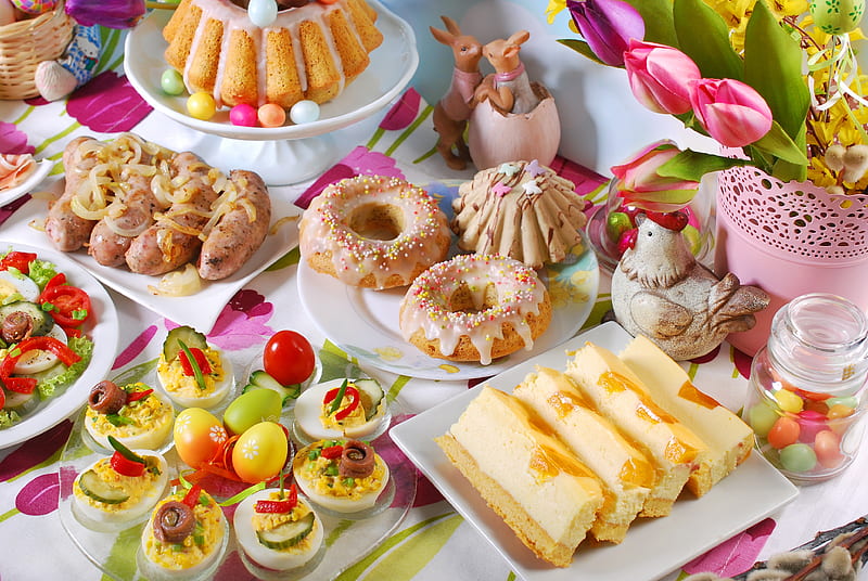 Happy Easter!, cake, sweets, food, easter, dessert, HD wallpaper