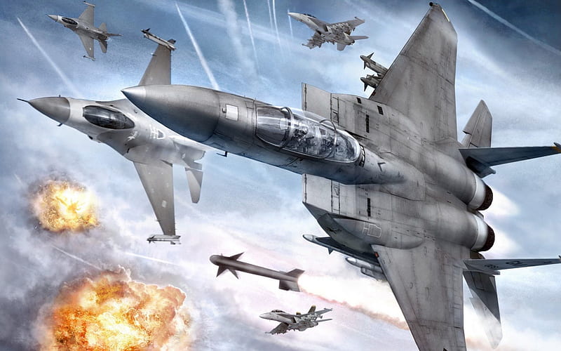 F-15, f-18, f-14, f-16, HD wallpaper