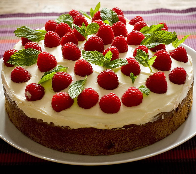 Cake, dessert, strawberry, sweet, HD wallpaper