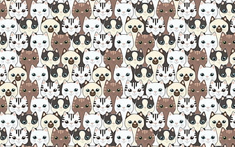 Cat Pattern Fabric Wallpaper and Home Decor  Spoonflower