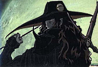 Vampire hunter D, faint, face, soft, smiles, hat, HD wallpaper