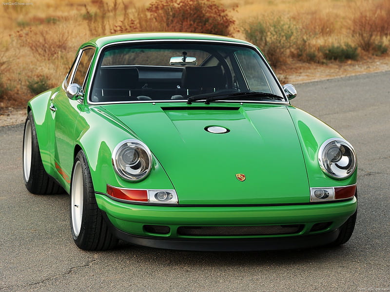 Porsche, singer, 911, green, HD wallpaper