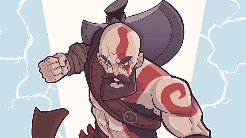 God Of War 4 Cartoon Artwork, kratos, god-of-war-4, god-of-war, games,  artwork, HD wallpaper | Peakpx
