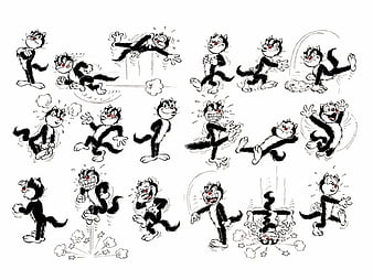 HD cartoon black cat wallpapers | Peakpx