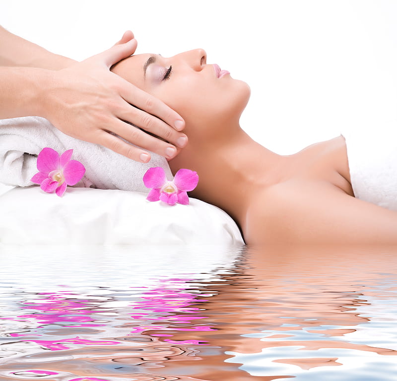 relaxation massage, model, lady, massage, stoche, HD wallpaper