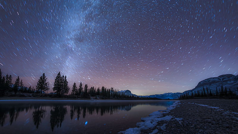Beautiful Starry Sky During Nighttime Nature, HD wallpaper