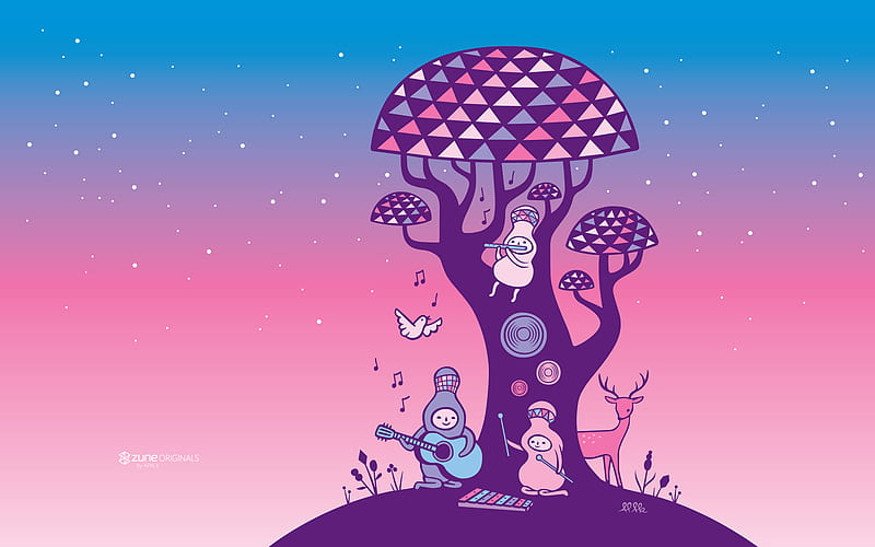 Tree of , 2d, pink, animation, zune, HD wallpaper | Peakpx