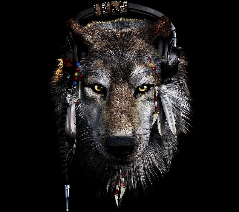 Wolf, abstract, HD wallpaper