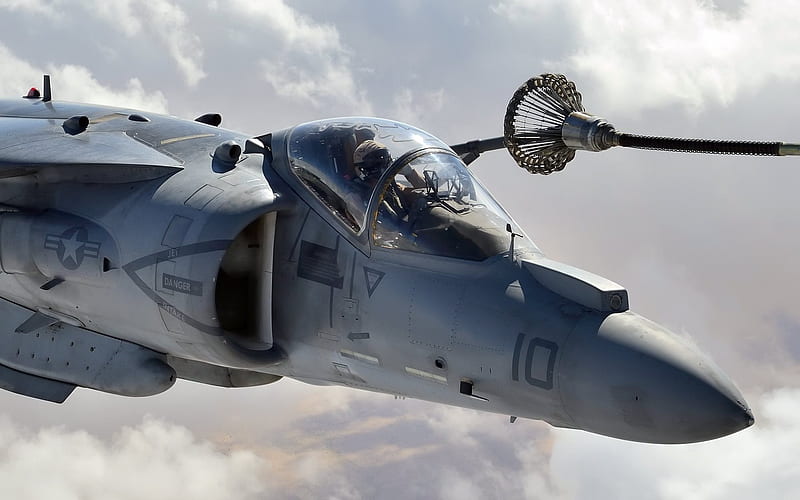 McDonnell Douglas, AV-8B Harrier II, Stormtrooper, US Air Force, refueling in air, AV-8B, HD wallpaper
