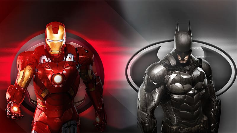 Batman, Iron Man, Crossover, Movie, HD wallpaper