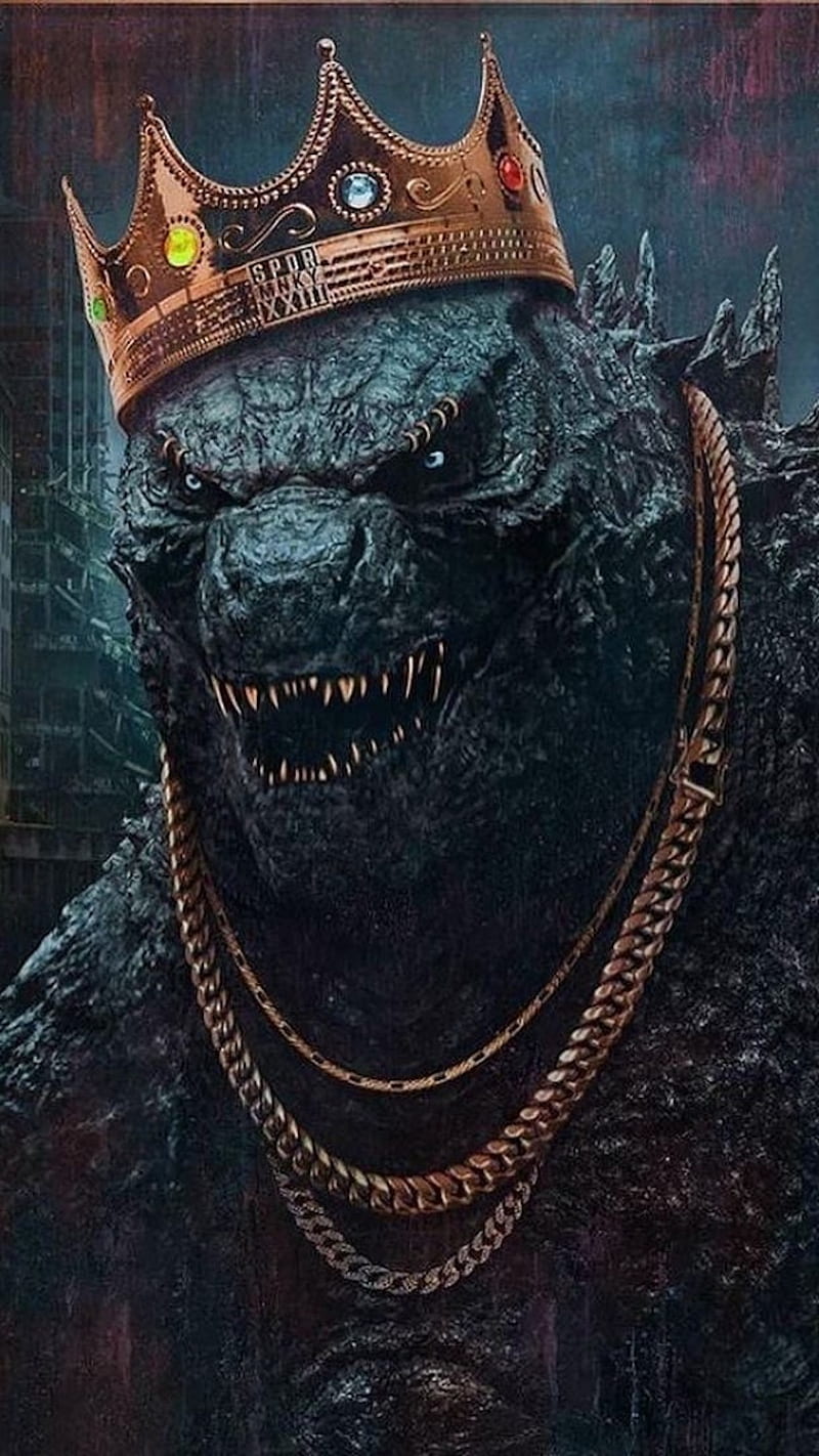 Godzilla Millonario, godzilla, godzilla vs kong, oro, HD phone wallpaper