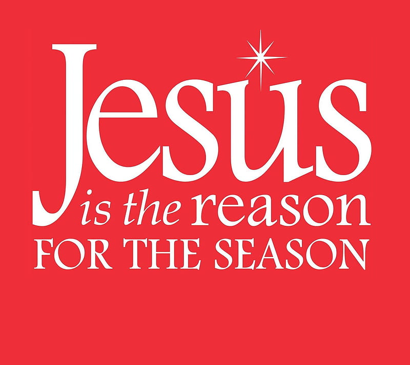 Jesus Christmas, christian, god, red, religion, HD wallpaper