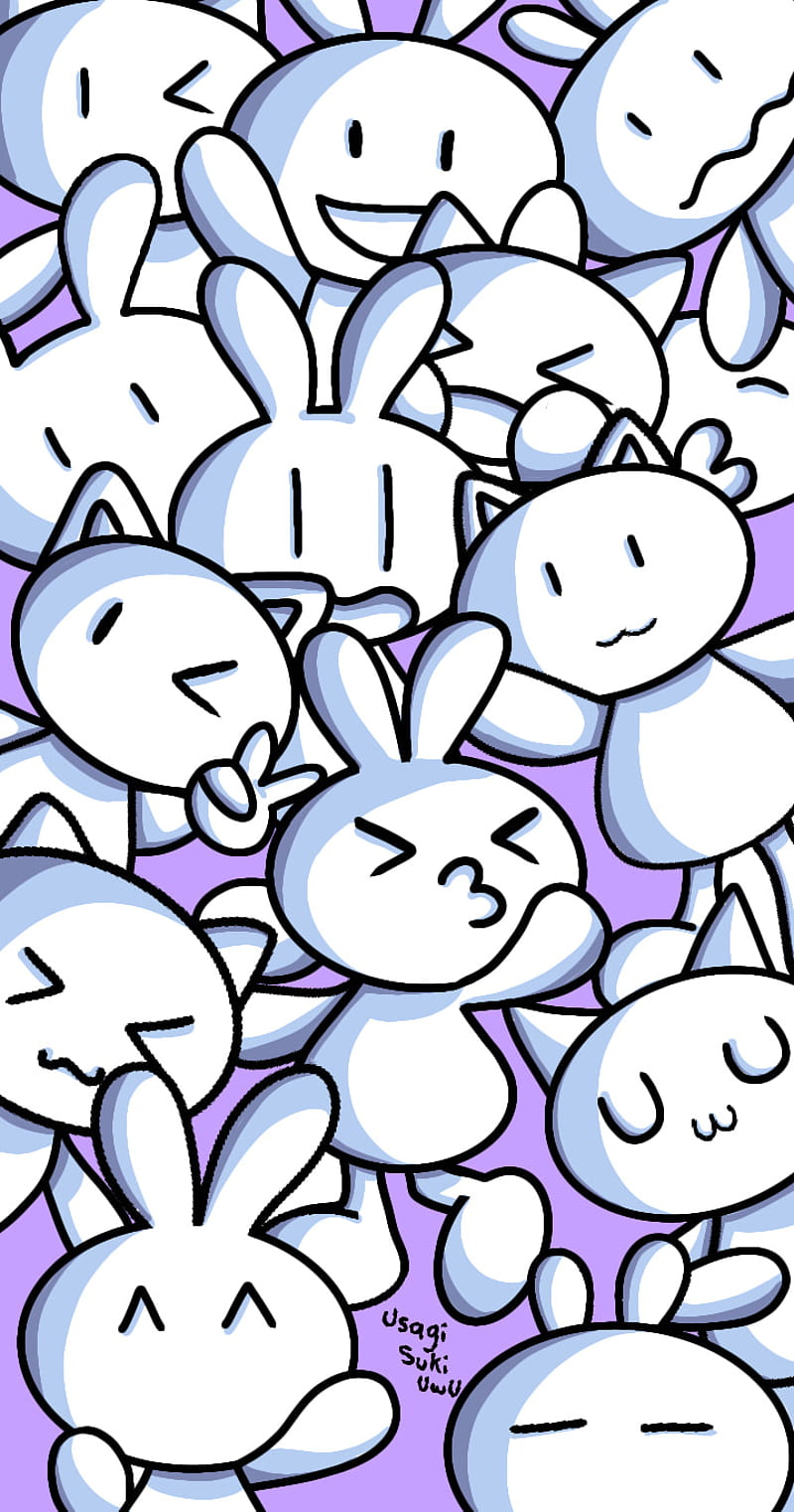 Conejitos y gatos, ilustracion, dibujo de conejos, dibujo original,  caricatura, HD phone wallpaper | Peakpx