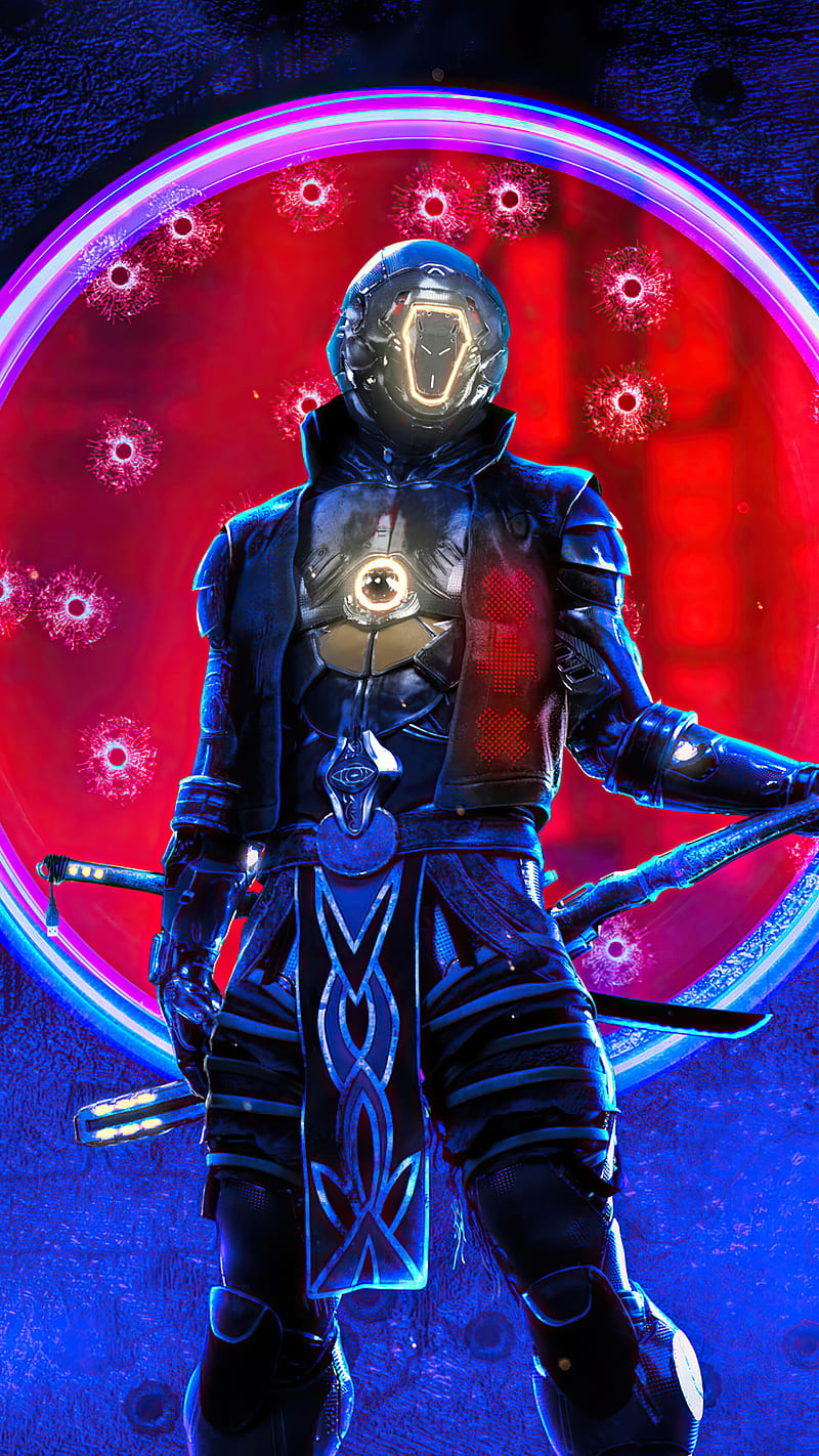 cyberpunk swordman, katana, HD phone wallpaper