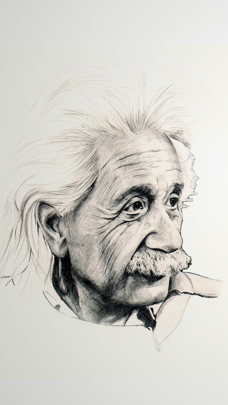 Albert Einstein, black and white, physics, science, scientist, HD phone wallpaper