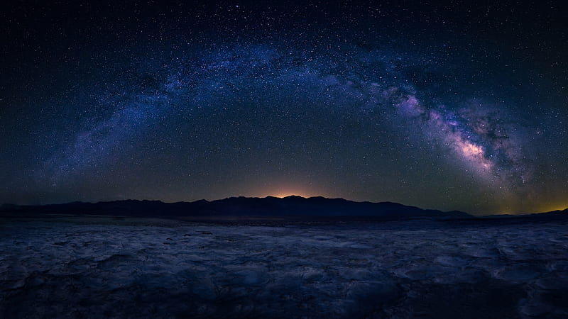 Milky Way Starry Sky Landscape, HD wallpaper
