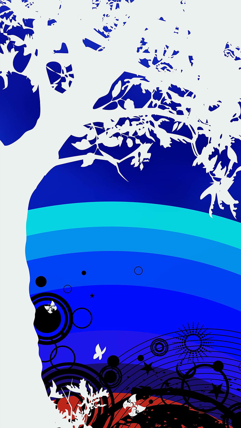 Flat Trippy Tree, blue, crazy, minimal, unique, HD phone wallpaper Flat Trippy Tree, blue, crazy, minimal, unique, HD phone wallpaper