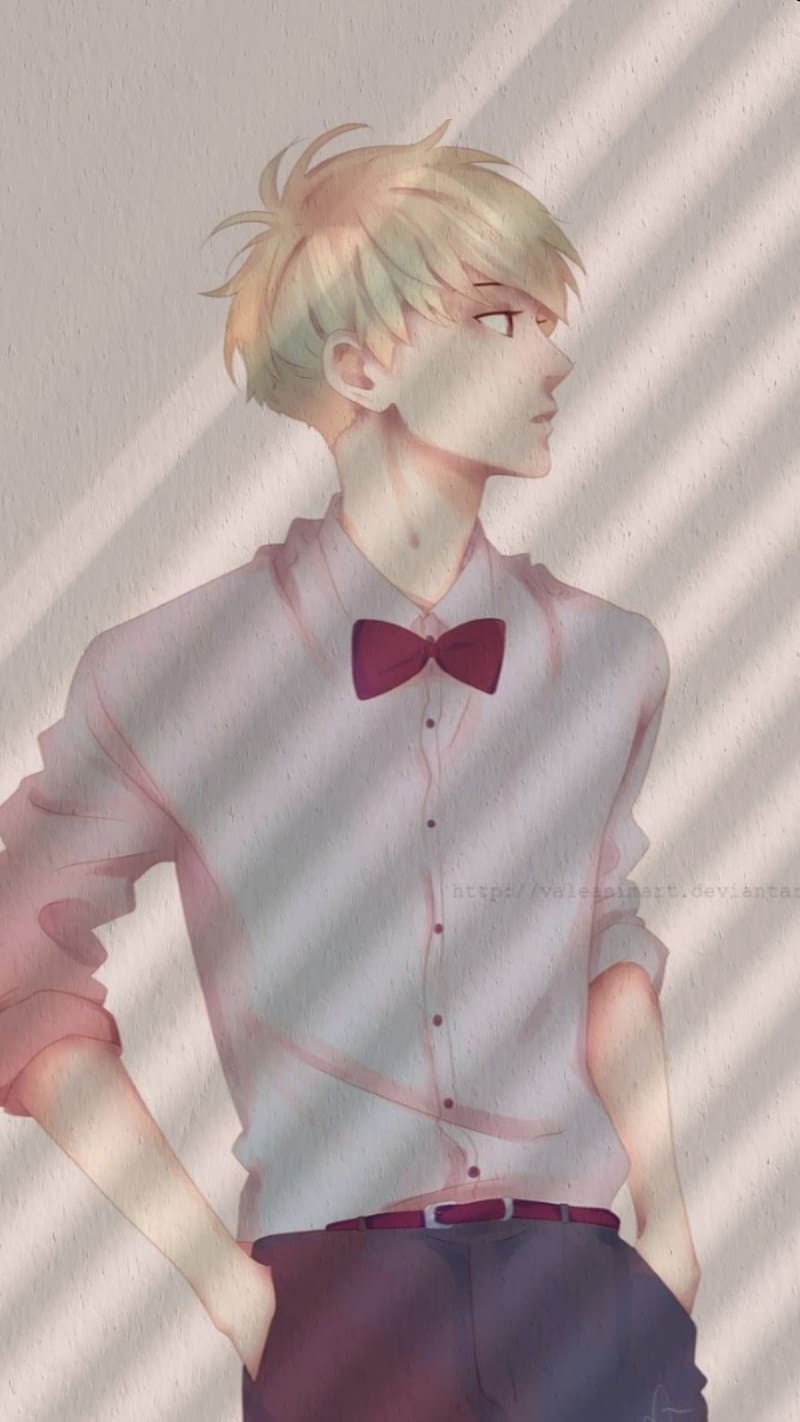 Cute Anime Boy, anime boy in formals, anime boy, in formals, cute, HD phone wallpaper