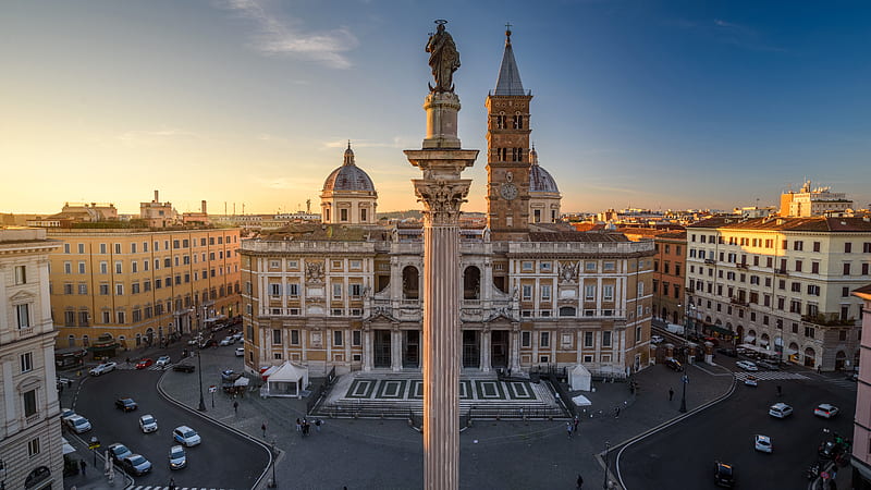 Square Building Church House In Italy Rome Travel, HD wallpaper
