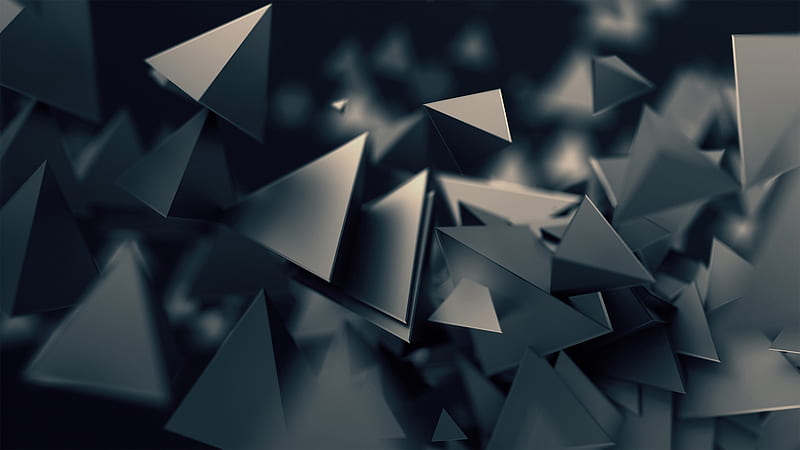 Metal Polygons, polygons, metal, cubes, gray, triangles, aluminum, Firefox Persona theme, HD wallpaper