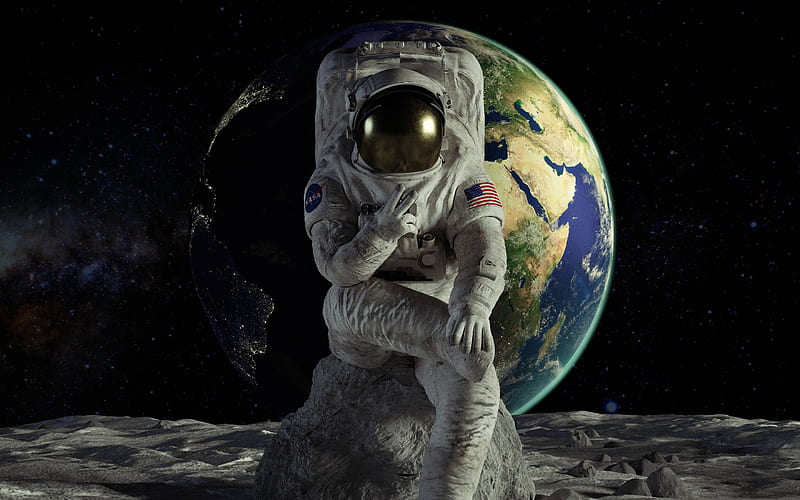 Cool Nasa Astronaut On Moon, Astronaut On the Moon, HD wallpaper