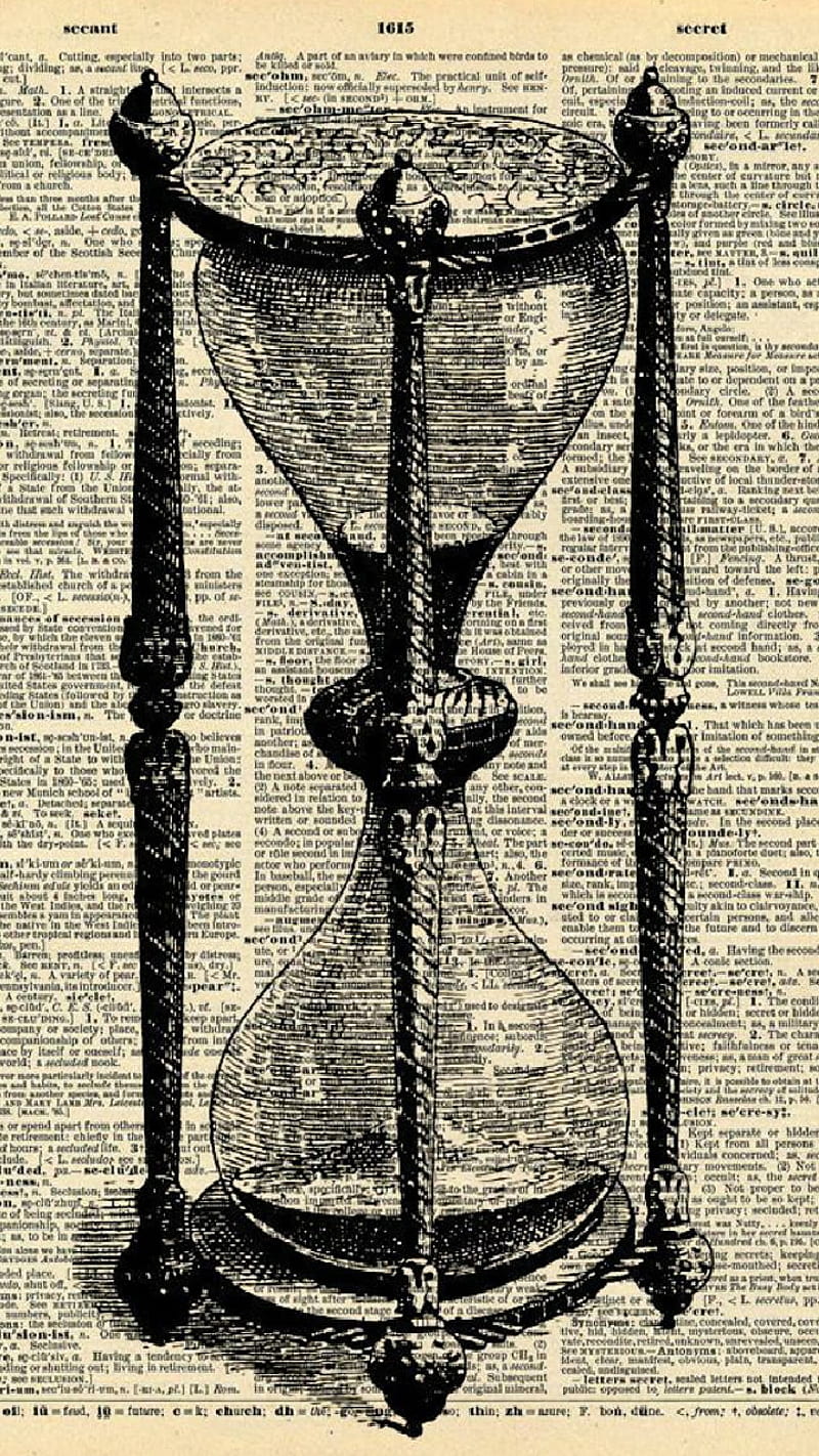 Hourglass, antique, date, newspaper, sand, time, vintage, HD phone wallpaper