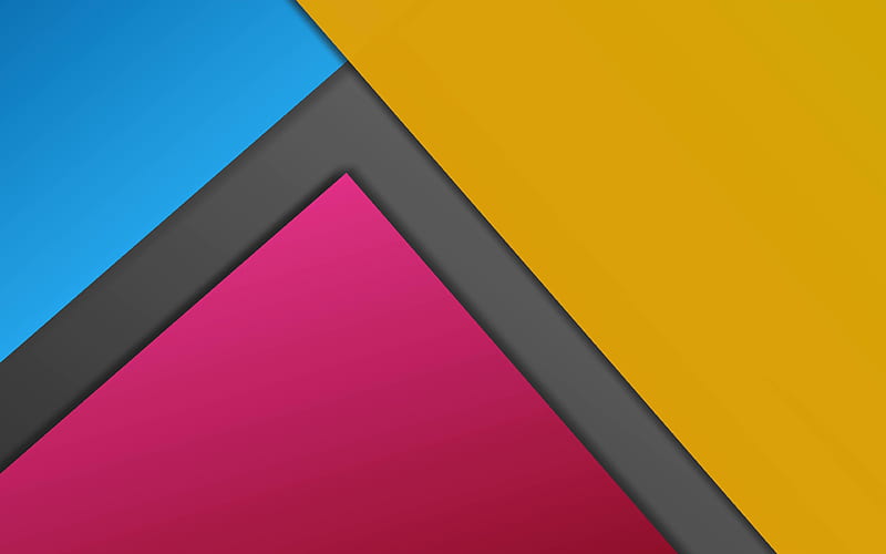 material design, lines, geometry, triangles, colorful background, creative, HD wallpaper