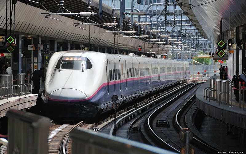 JAPAN HIGH SPEED TRAIN, railway, technology, speed, train, HD wallpaper