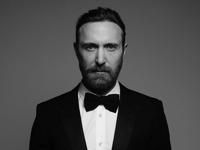 David Guetta, david-guetta, music, artist, dj, monochrome, black-and-white, HD wallpaper