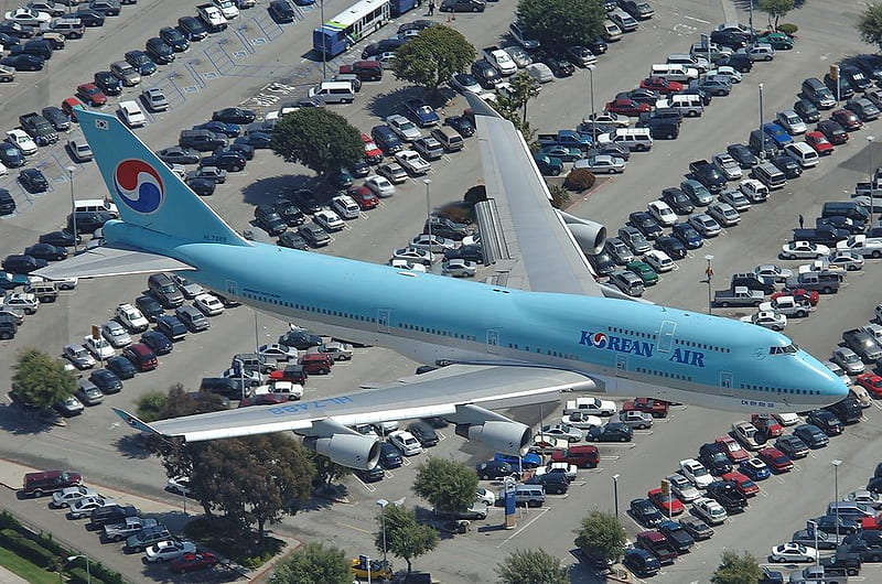 Boeing 747 (coming into Los Angeles), los angeles, boeing 747, jumbo jet, boeing, HD wallpaper