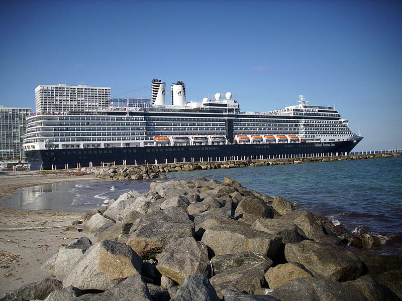 Holland America, cruise ship, boat, ship, HD wallpaper