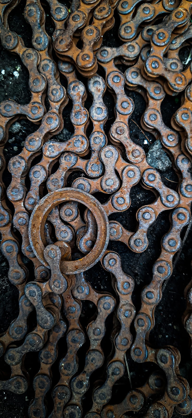 Chain , black, cycle chain, dark, metal, old, rustic, steel, HD phone wallpaper