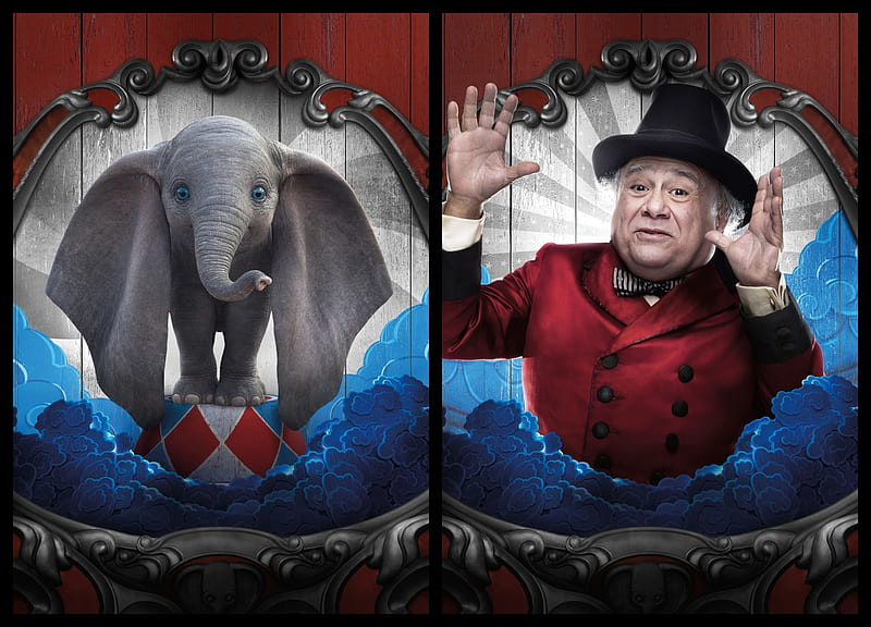 Dumbo (2019), poster, fantasy, movie, dumbo, Danny DeVito, elephant, collage, disney, HD wallpaper