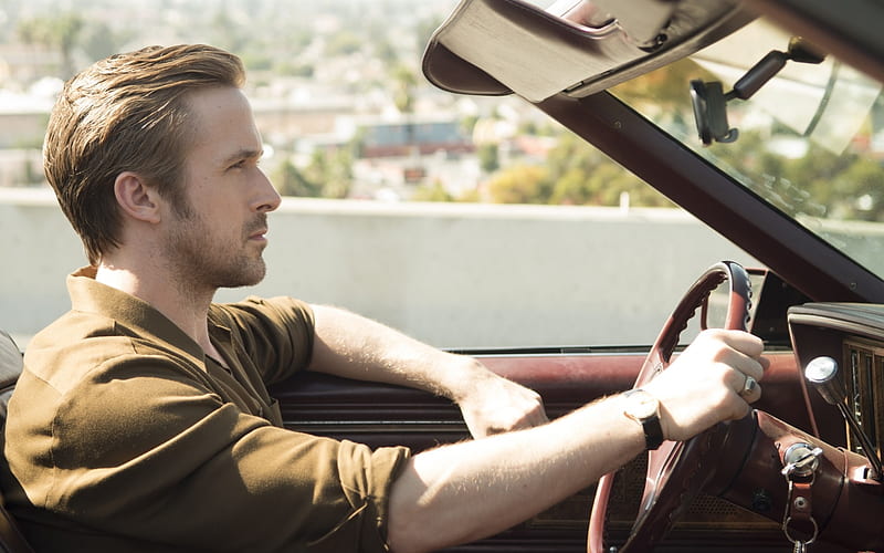 La La Land (2016), movie, car, Ryan Gosling, la la land, man, actor, HD wallpaper