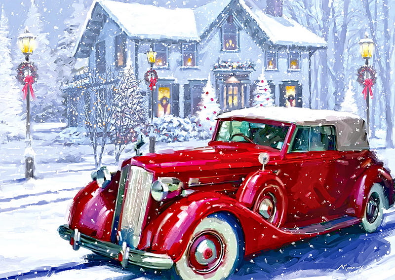 vintage winter wallpaper