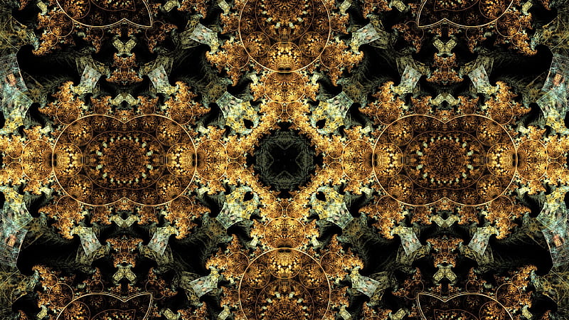 kaleidoscope, circles, pattern, HD wallpaper