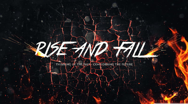 rise and fall, fall, fire, rise, cracks, wall, HD wallpaper
