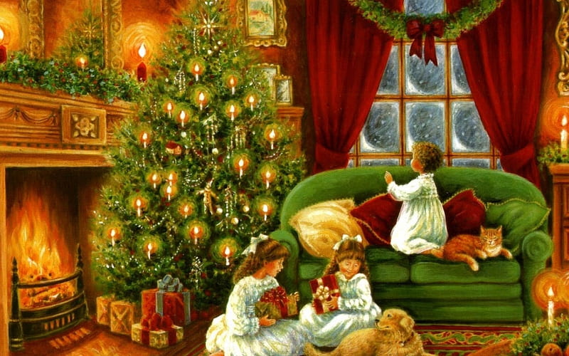 Old Fashioned Christmas, Old, Christmas, festival, Fashioned, HD wallpaper