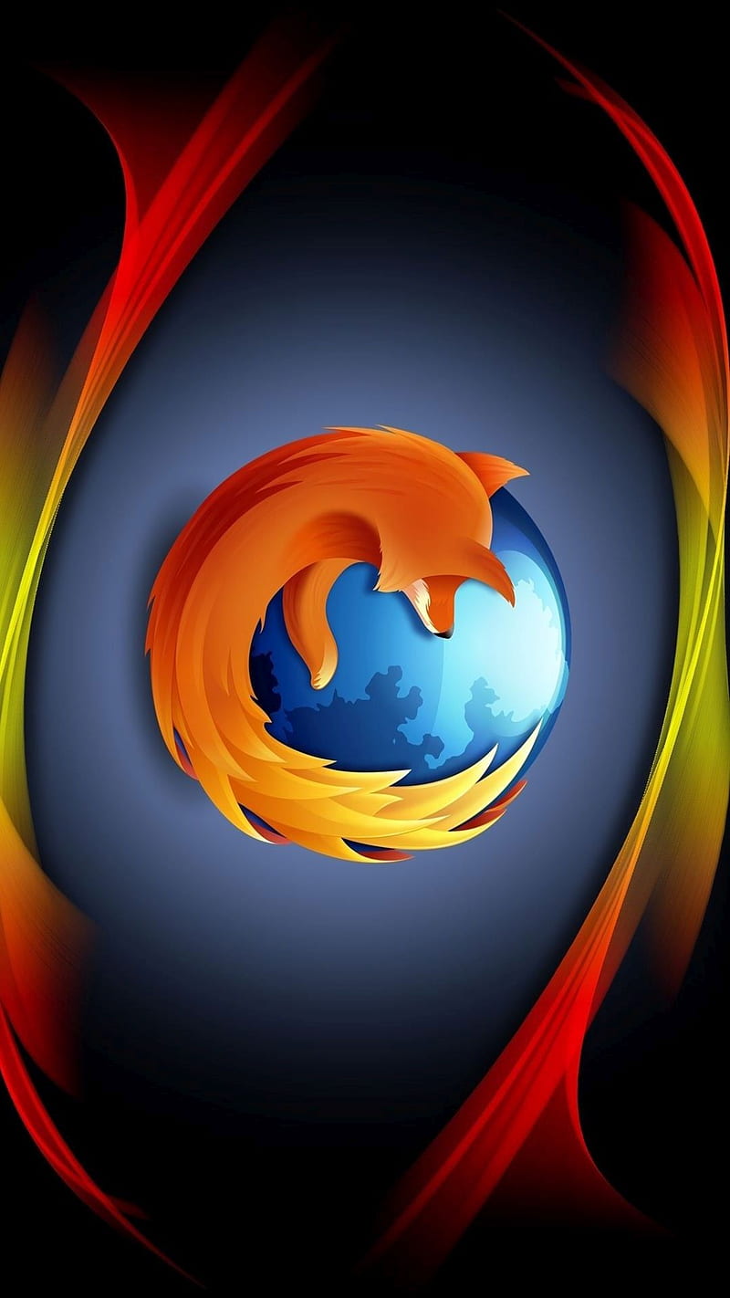 Download Mozilla Firefox In Black And Gold Wallpaper | Wallpapers.com