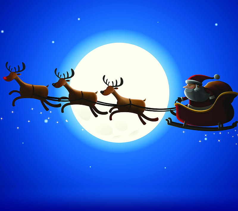 Santa Claus, christmas, holiday, reindeer, xmas, HD wallpaper | Peakpx