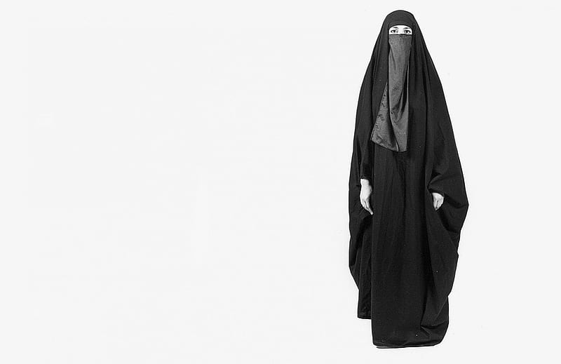 Woman Wearing The Hijab, hijab, black, clothing, woman, HD wallpaper