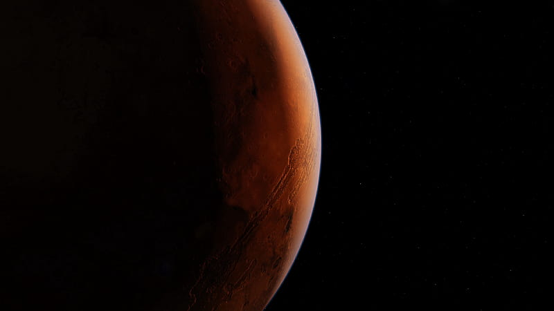 mars, planet, space, brown, surface, HD wallpaper