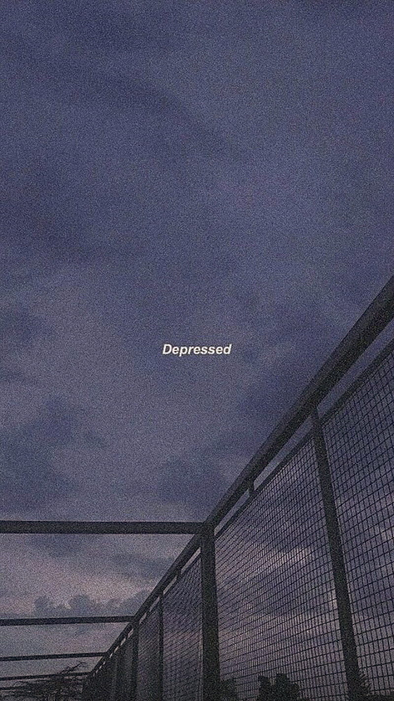 Depressed, blue, clouds, indigo, purple, sad, HD phone wallpaper