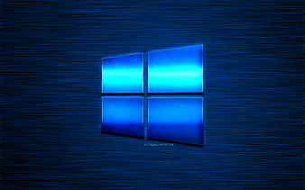 Windows 10 3D blue logo, blue creative background, Windows 10, 3d art ...